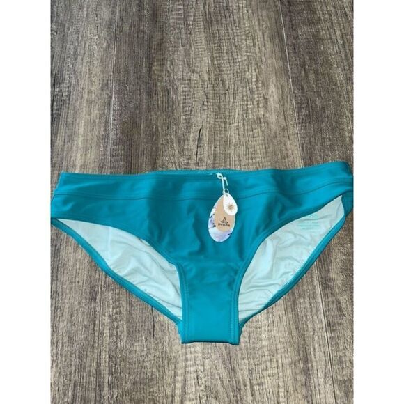 NWT PrAna UPF 50+ Ramba Bikini Bottom XLTeal Dragonfly - Picture 1 of 5